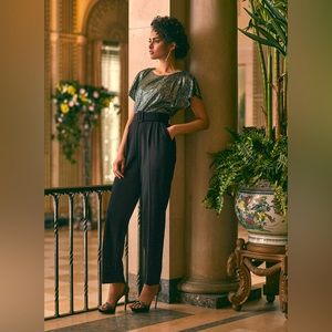 Joseph Ribkoff - Belted Sequin Jumpsuit